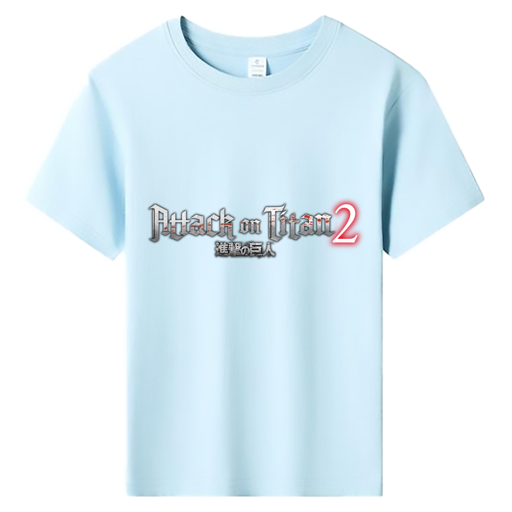 （画像用） 進撃の巨人 Attack on Titan 綿100％キッズTシャツ（フロントプリント）